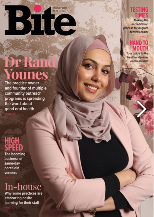 Dr Rand Younes on the cover of Bite Magazine