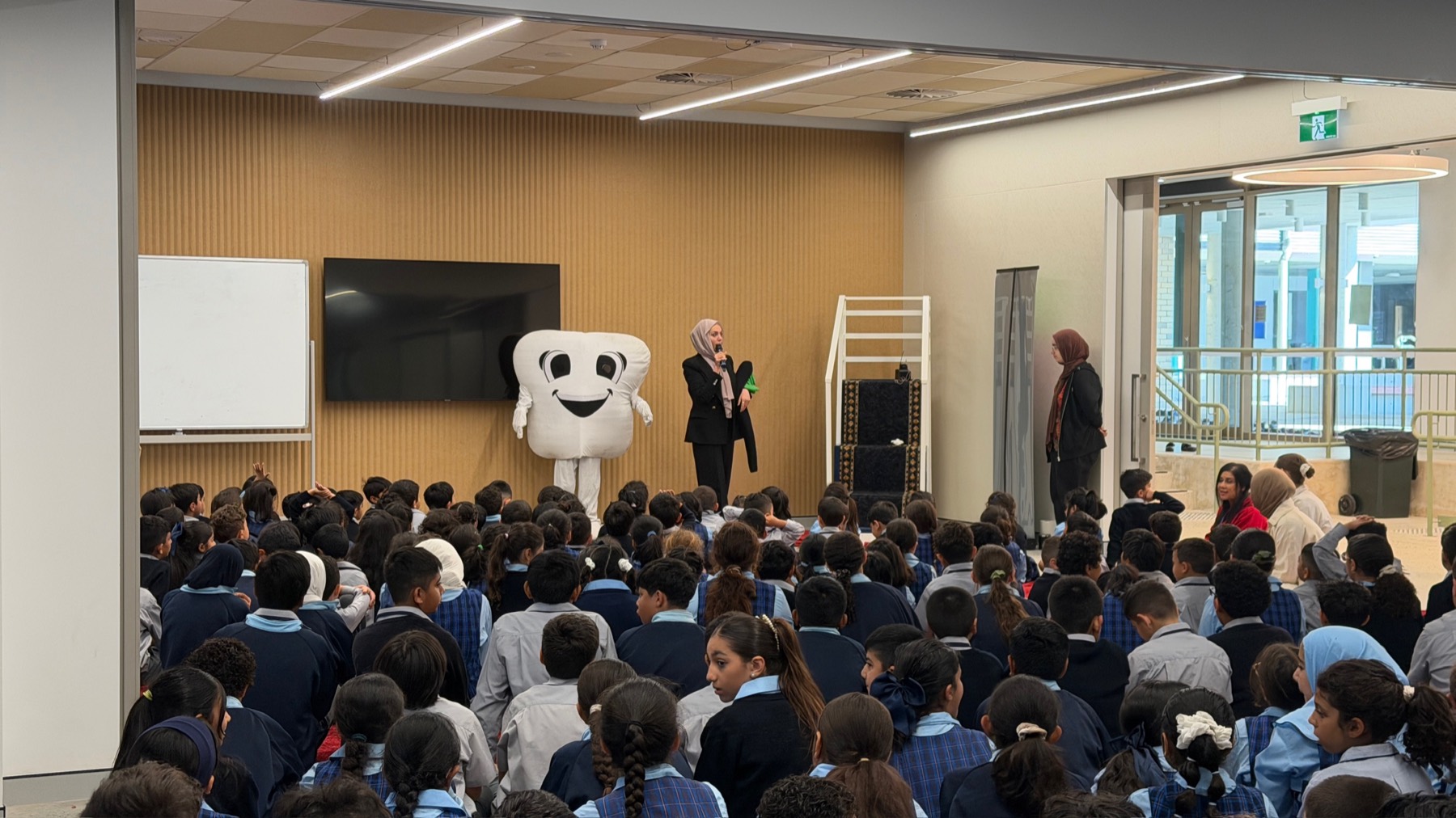 Children at an on-site visit